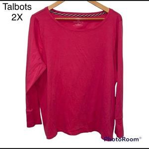 Talbots Pink Long Sleeved T-Shirt Size 2X